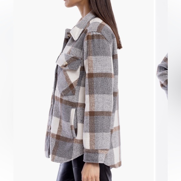 BLANKNYC Easy Does It Plaid Shacket - Picture 3 of 5